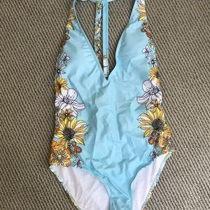Zaful sunflower swimsuit